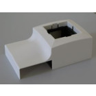 Boîtier 1 Appareillage 45x45 mm pour Moulures Electriques PVC 15x50 mm