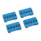 lot de 4 borniers de Neutre Bleu pour Coffret Electrrique Fix-O-Rail Unibis