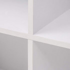 Bibliothèque en bois à 2 niveaux 4 cubes support pour bureau 60x30x60cm blanc