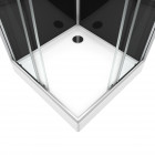 Cabine de douche carrée 195x80x80 - porte coulissante en verre trempé 5mm + receveur blanc squary black 2 80 Aurlane - CAB118E