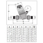 Réducteur de pression 535 1/2 thermador avec ru et manomètre - r53515