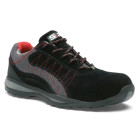 Chaussure basse ZEPHIR S1P - S 24 BOSSI INDUSTRIE - Cuir croûte velours noir/toile grise - Taille 38 - 5122-38