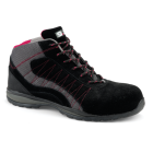 Chaussure haute LEVANT S1P - S 24 BOSSI INDUSTRIE - Cuir croûte velours noir/toile grise - Taille 41 - 5222-41