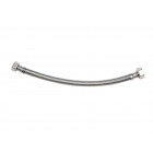 Flexible sanitaire 150cm ff 20x27 coude dn13 tresse/douille inox 1p