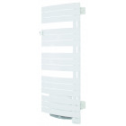 Sèche-serviette allure pivotant droite électrique avec soufflerie blanc - Plusieurs puissances au choix