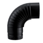 Coude emaille 90° Noir mat 200