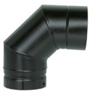 Coude emaille segment 90 degres noir mat 200