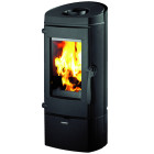 Poêle bois bûches lytham 2 5.5kw fonte noir satiné