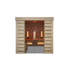 Sauna prestige infrarouge + vapeur hybrid combi access - holl's - 4 places + zone libre de ý150cm