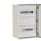 Chassis 116 modules 4 rangées avec plastrons et rails DIN pour coffret 800X600