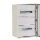 Chassis 54 modules 3 rangées avec plastrons et rails DIN pour coffret 500X400