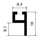 Profil porte-joint 4110 VACHETTE L.2.25 m - 866992