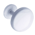 Patère 1 tête godonnier - ø 65 mm - époxy blanc - 50100