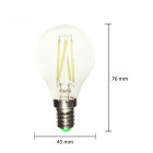 Ampoule led e14 g45 cob filament 6w 220v 360 - couleur eclairage au choix