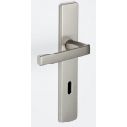 Ensemble kaza - plaque 190 x 42 mm - entraxe de fixation 165 mm - argent - 1364/6329 clé l