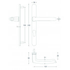 Ensemble sur plaque étroite 24 mm scult clé i bezault platine - 204426