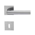 Paire bequille/rosace plate autocollante carree cle l 7mm/35-45mm amsterdam inox f69 3478448