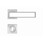 Ensemble béquille Torino sur rosace R53QY KARCHER DESIGN Nickel satiné - Clé L - R53QY-BB-060