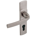 Ensemble de porte sur plaque Artis BEZAULT Entraxe 165mm - Inox brossé - Clé i - 865247