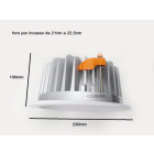 Downlight spot led cob rond 40w ø230mm - couleur eclairage au choix