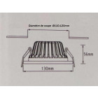 Downlight spot led cob carré 20w 130mm - couleur eclairage au choix