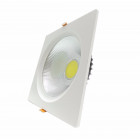 Downlight spot led cob carré 30w 195mm - couleur eclairage au choix