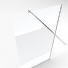 Paroi de douche à l'italienne freedom 140x200cm depoli verre 8mm avec bras de maintient en inox extensible Aurlane - FAC100