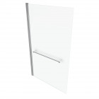 Pare baignoire pivotant 150x85cm profile aluminium chrome avec verre transparent et porte serviette - tshape chrome Aurlane - FAC274