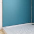 Panneau mural de douche bleu en aluminium - 90 x 210 cm - wall'it bleu 90