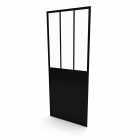 Paroi de retour type atelier - profile noir mat - verre transparent 5mm - Workshop side - Dimensions au choix
