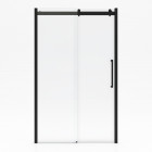 Paroi porte de douche type industriel coulissante noir mat - 120x200cm - verre trempe 8mm Aurlane - FAC357