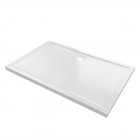 Receveur de douche a poser extra-plat en acrylique blanc rectangle - 140x90cm - bac de douche whiteness ii 140-90 Aurlane - FAC371