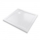 Receveur de douche a poser extra plat en acrylique blanc carre - 80x80cm - bac de douche whiteness ii 80 Aurlane - FAC372