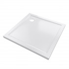 Receveur de douche a poser extra plat en acrylique blanc carre - 90x90cm - bac de douche whiteness ii 90 Aurlane - FAC373