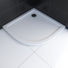 Receveur de douche a poser extra plat en acrylique blanc 1/4 de cercle - 90x90cm - bac de douche whiteness round ii 90 Aurlane - FAC374