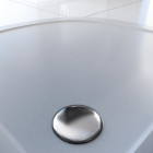 Receveur de douche a poser extra plat en acrylique blanc 1/4 de cercle - 90x90cm - bac de douche whiteness round ii 90 Aurlane - FAC374