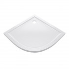Receveur de douche a poser extra plat en acrylique blanc 1/4 de cercle - 90x90cm - bac de douche whiteness round ii 90