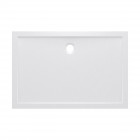 Receveur de douche a poser extra-plat en acrylique blanc rectangle - 120x80cm - bac de douche whiteness ii 120x80