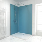 Pack panneaux muraux bleu en aluminium avec profilé d'angle et de finition anodise brillant - 90 x 120cm - wall'it blue 90x120