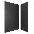 Pack panneaux muraux ardoise noir en composite - profilé d'angle et finition anodisé brillant - 90x120cm - stone'it slate 90x120 Aurlane - FAC384