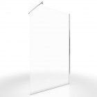 Pack paroi de douche transparent 140cm profile chrome - dim: 140x200cm - freedom 2 140 + barre de fixation freedom 2 telescopic Aurlane - FAC440