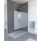 Pack paroi de douche depolie 120cm profile chrome - dim: 120x200cm - freedom 2 depoli 120 + barre de fixation freedom 2 telescopic