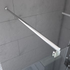 Pack paroi de douche miroir 120cm profile chrome - dim: 120x200cm - freedom 2 mirror 120 + barre de fixation freedom 2 telescopic Aurlane - FAC451