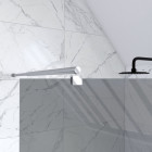 Pack paroi de douche à l'italienne 140x200cm fumée profile chrome freedom 2 dark 140 + barre de fixation murale chrome freedom 2 telescopic Aurlane - FAC458