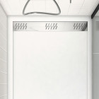 Receveur avec évacuation linéaire en acrylique blanc - 80x100x4cm - whitness ii 100 Aurlane - FAC485