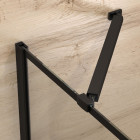 Pare baignoire avec volet pivotant – profile noir mat – 130×104 (HxL) – verre 5mm sérigraphié Aurlane - FAC509