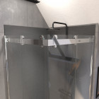 Porte de douche carree - rolling chromed square 90x90 Aurlane - FAC617