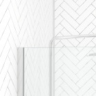 Paroi de douche 100x200cm - verre trempé dépoli 8mm - profilé chrome - freedom 2 frosted Aurlane - FAC657