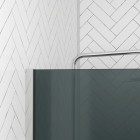 Paroi de douche 100x200cm - verre trempé fumé 8mm - profilé chrome - freedom 2 smoked Aurlane - FAC659