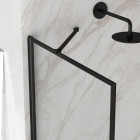 Pare baignoire rabattable 80x140cm - finition noir mat - dark contouring screen Aurlane - FAC673